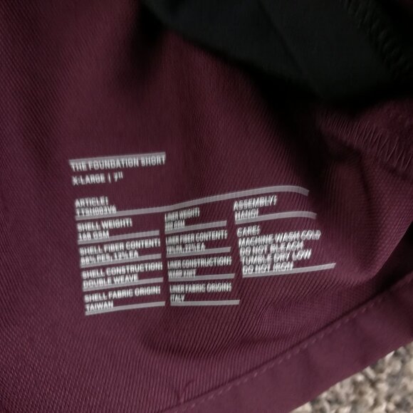 Ten Thousand Shorts The Foundation 7” Lined Burgundy Red Mens XL - Picture 3 of 6